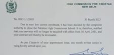 School run by Pakistan High Commission in New Delhi closed | Baaghi TV