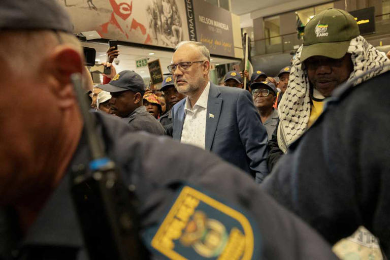 South African Ambassador expelled from US receives grand welcome upon arrival in the country