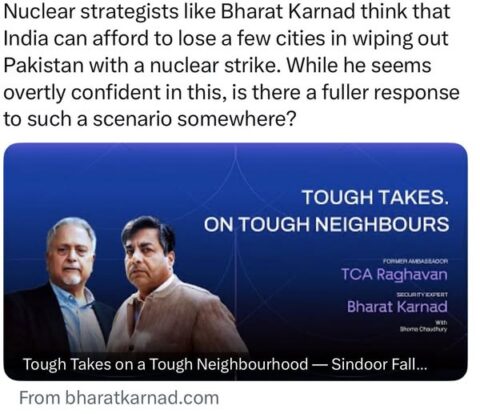 Is Nuclear War Worth Losing Cities? Bharat Karnad’s Logic Is a Nasty Option for Humanity