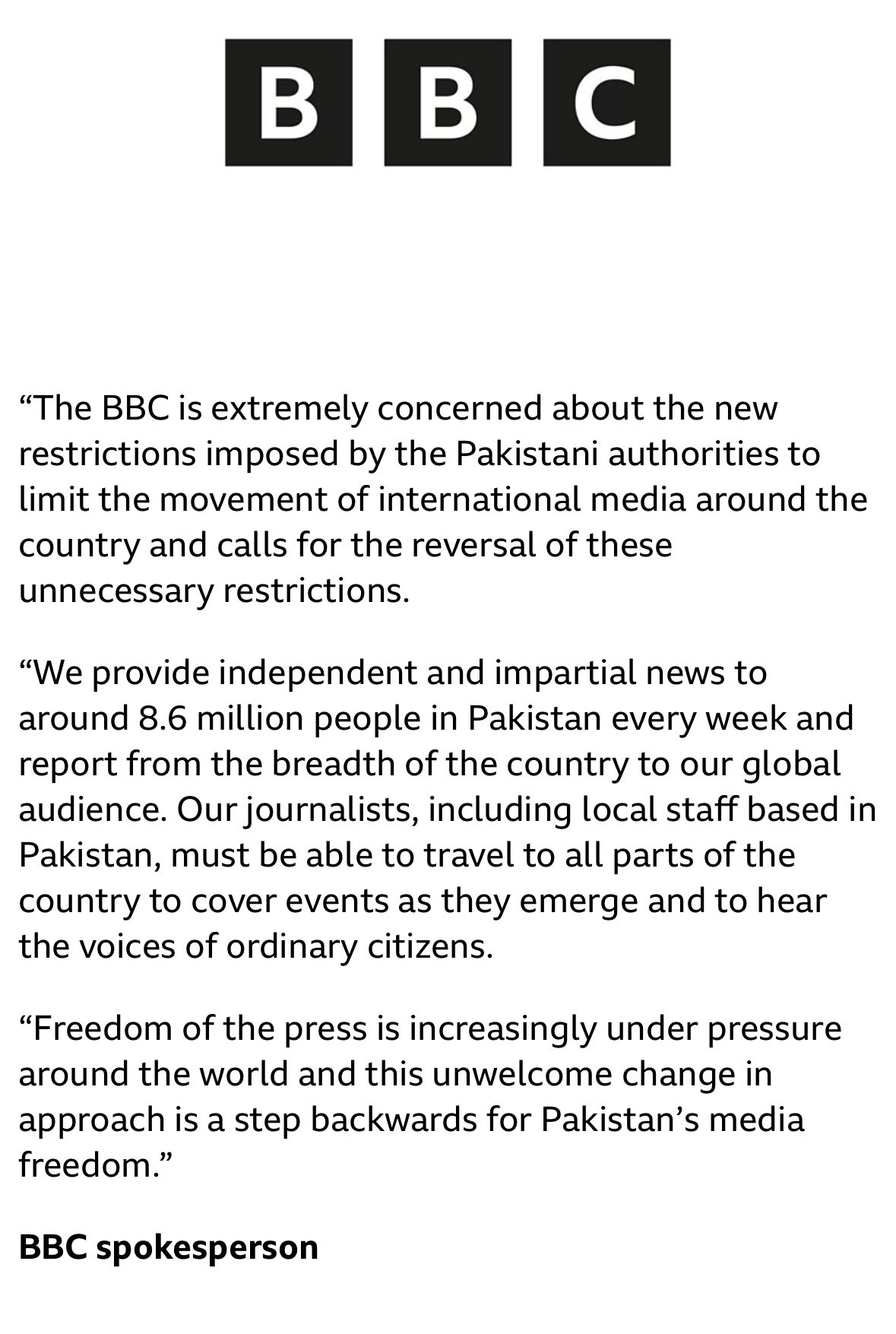 BBC statement on Pakistan Media Restrictions draws Response | Baaghi TV